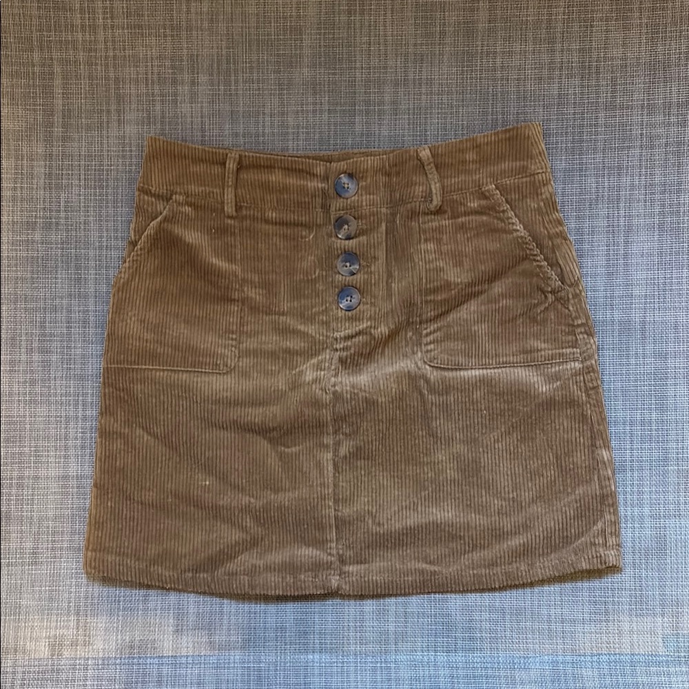 Umgee Tan A-Line Mini Skirt Casual
